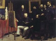 Henri Fantin-Latour studio at batignolles painting